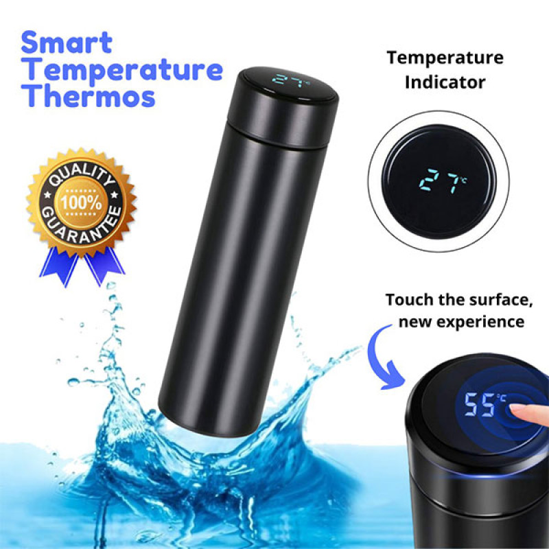 LED Temperature Display Thermal Stainless Steel Flask 500ml