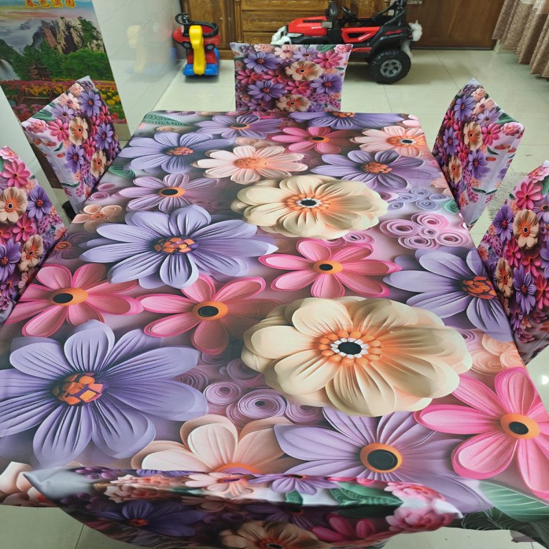 J8 Stylish 3D Chair + Table Cover 6p